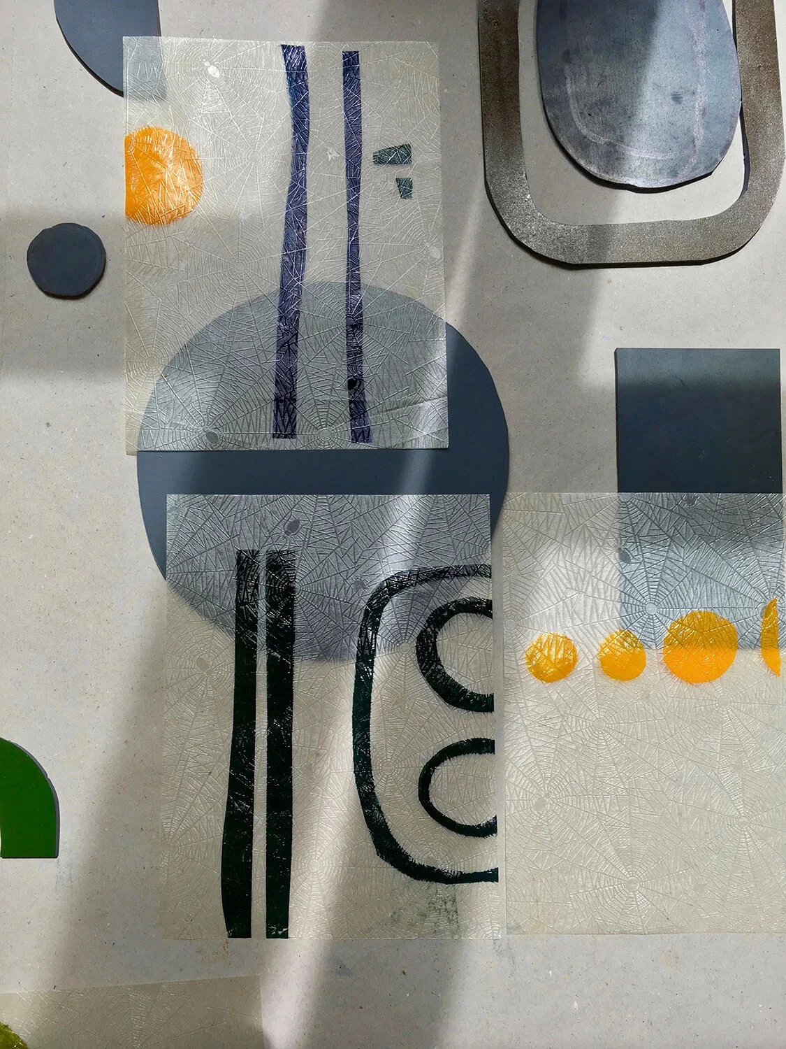 Drucksymposion 19 – Handabzug auf Transparentpapier, Katinka Molde