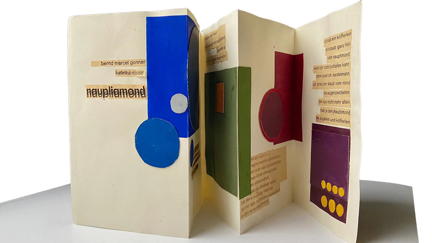 Naupliamond – Leporello, Collage, Katinka Molde